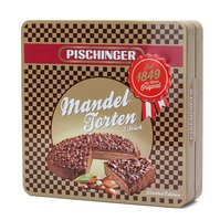 Pischinger Mandľová torta v plechovej krabičke